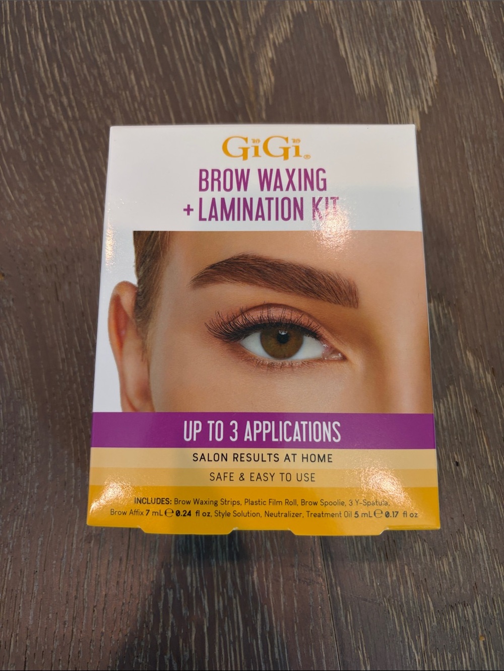GiGi Brow Waxing + Lamination Kit - White, Purple, Gold Accents